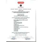 GMP_Certificate2011_TITANIA