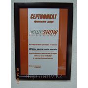 Сертификат официального дилера торговой марки Expo Show