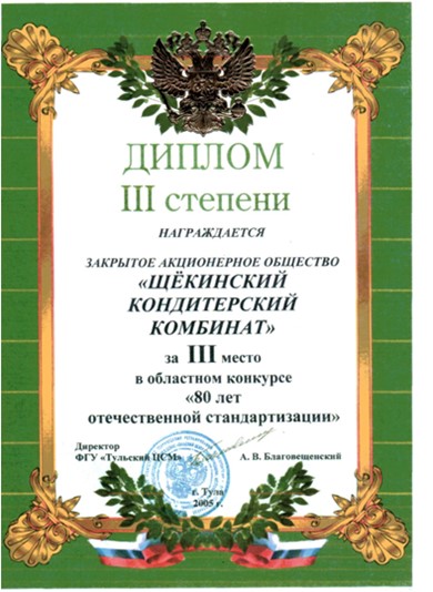Щекинский кондитерский комбинат, ЗАО, Щекино - телефон, адрес, каталог ...