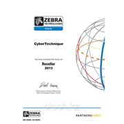 Авторизованный партнёр Zebra Technologies Europe Ltd. сертификат