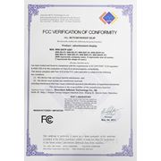 Сертификат FCC BCTC2011010337-SZJR. Сенсорные и рекламные киоски