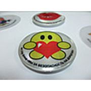 Логотип компании Фликеры, катафоты, светоотражающие значки. Полноцветная печать под любой размер, материал 3Com (Алматы)
