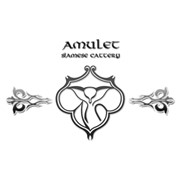 Логотип компании Amulet, питомник сиамских кошек (Алматы)