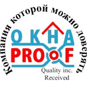 Логотип компании Окна proof (пруф), ИП (Караганда)