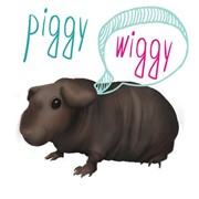 Логотип компании питомник морских свинок породы скинни Piggy Wiggy (Киев)