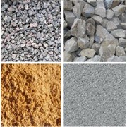 Песок; щебень гранитный, гравийный, кирпично-бетон фото