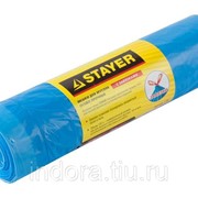 Мешки для мусора STAYER Comfort с завязками, особопрочные, голубые, 120л, 10шт фотография