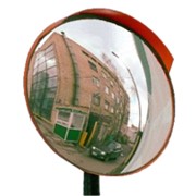 Зеркало безопасности обзорное с защитным козырьком фото