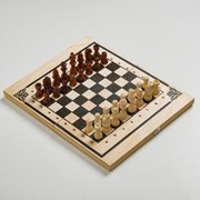 Шахматы походные, лакированные 25,4х15,5х1,8 см фото