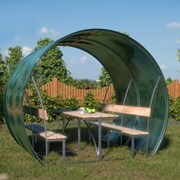 Беседка садовая Пион 3 м, поликарбонат 4 мм + мангал в подарок фотография