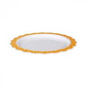 Блюдо “Горошек“ (диаметр 370мм.)(бело-желтый) фото