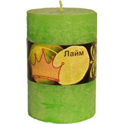 Свеча Рустик Цилиндр (55х8 см, 20 час) АРОМА лимон лайм фото