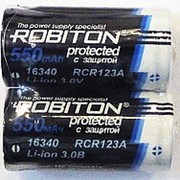 Аккумулятор Robiton 16340 (CR123A) 3 В 550 мАч Li-Ion с защитой