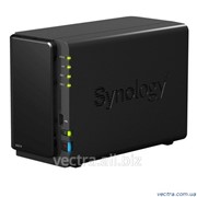 Synology DS214 (NAS-сервер. CPU Dual Core 1.06 ГГц, память DDR3 512 МБ, 2xHDD (SATA/SSD), max. 12TB (2x6TB), hot swap, 2xUSB 3.0, 1xGb Ethernet, max. IP-камер - 12 (доп. лицензии)) фото