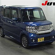 Микровэн турбо HONDA N BOX кузов JF2 класса минивэн модификация Custom G Turbo 2013 4WD пробег 126 т.км синий фото