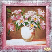 Набор для вышивания бисером “Розовые лилии“ НГ-020 фото