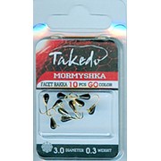 Мормышка вольф. граненая капля TAKEDO Wolf Pro Facet Rakka ( d 3мм, 0,3 гр, цвет золото ) фото