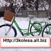 Трехколесный велосипед взрослый зеленый грузовой фото