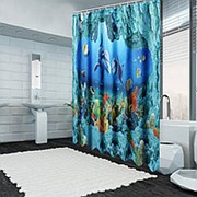 Ocean Dolphin Deep Sea Ванная комната Занавеска для душа Водонепроницаемы Набор ковриков 180x180см фото