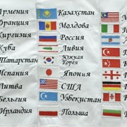 Вышивка, шеврон, флаги стран. фото