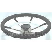 Рулевое колесо 6-ти спицевое, диаметром 400 мм, чёрное фото