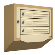 Антивандальный почтовый ящик Кварц-3, бежевый фото