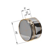 Заглушка Феррум П внутренняя нержавеющая (430/0,5 мм), ф130 фотография
