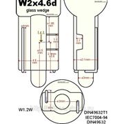 Лампа индикаторная цоколь W2x4,6d фото