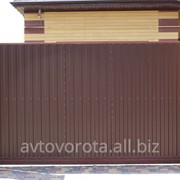 Ворота откатные с двухсторонней зашивкой профлистом АвтоВОРОТА 3000*2000