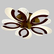 Люстра с ПДУ 'Сорренто' LED 45Вт 3 режима 3000-6000К шоколадный 63х63х8 см. фото