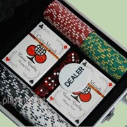 Покерный набор на 100 фишек с номиналом ГД4/100 фото