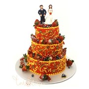 Свадебный торт в русском стиле №92 фото