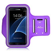 Универсальный спортивный чехол на руку для смартфонов до 6 дюймов (Фиолетовый) фотография
