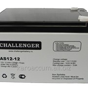 Аккумулятор 12 Вольт 12 Ач, Challenger AS12-12 фото