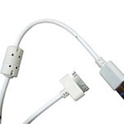 Кабель USB 2А для iPhone4, фильтр, 1.5м