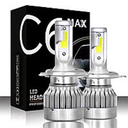 C6MAX 72W Авто COB LED Фара Лампа Противотуманная фара H1 H4 H7 H8/H9/H11 9005 9006 9012 H13 7600LM 6000K фото
