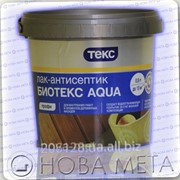 Лак-антисептик на водной основе цвет орех БиоТекс Aqua Профи Текс 0,9 л фотография