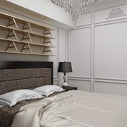 Дизайн интерьера трехкомнатной квартиры - спальня фото