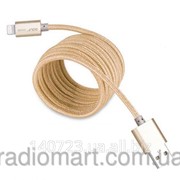 Зарядный кабель Golf USB cable Lightning metal gold