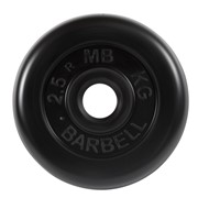 Диск обрезиненный d31мм MB Barbell MB-PltB31-2,5 2,5 кг черный фото
