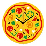 Часы настенные “Пицца“, Часы интерьерные фото
