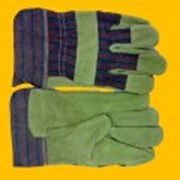 Перчатки спилковые комбинированные Ангара рабочие фото