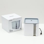 Фонтанчик для животных Carno, 2 л, от USB, бело-серый фото