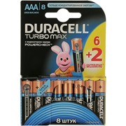 Батарейки Duracell Turbo Max AАA, 6 + 2 бесплатно
