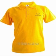 Рубашка поло SsangYong желтая вышивка золото фотография