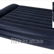 Двухспальный надувной матрас Intex 66702 - 152 Х 41 Х 203, темно-синий со встроенным насосом фото