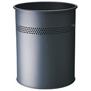 Durable Корзина Durable, для мусора, с перфорацией, 15 литров, 315 x 260 мм, сталь Черный фото