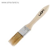 Кисть плоская LOM, натуральная щетина, деревянная ручка, 1“, 25 мм фото