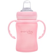Поильник EveryDay Baby Стеклянная бутылочка-поильник с мягким носиком с защитным силиконовым покрытием, 150 фото