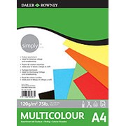 Альбом цветной бумаги Daler Rowney Simply, 120г/м2, 21 листов